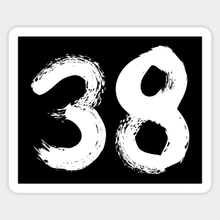 Number 38 Sticker